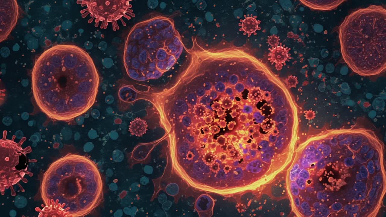 Microscopic View of Cellular Activity: Exploring the Intricate Interactions Among Bacteria and Viruses in a Complex Microenvironment