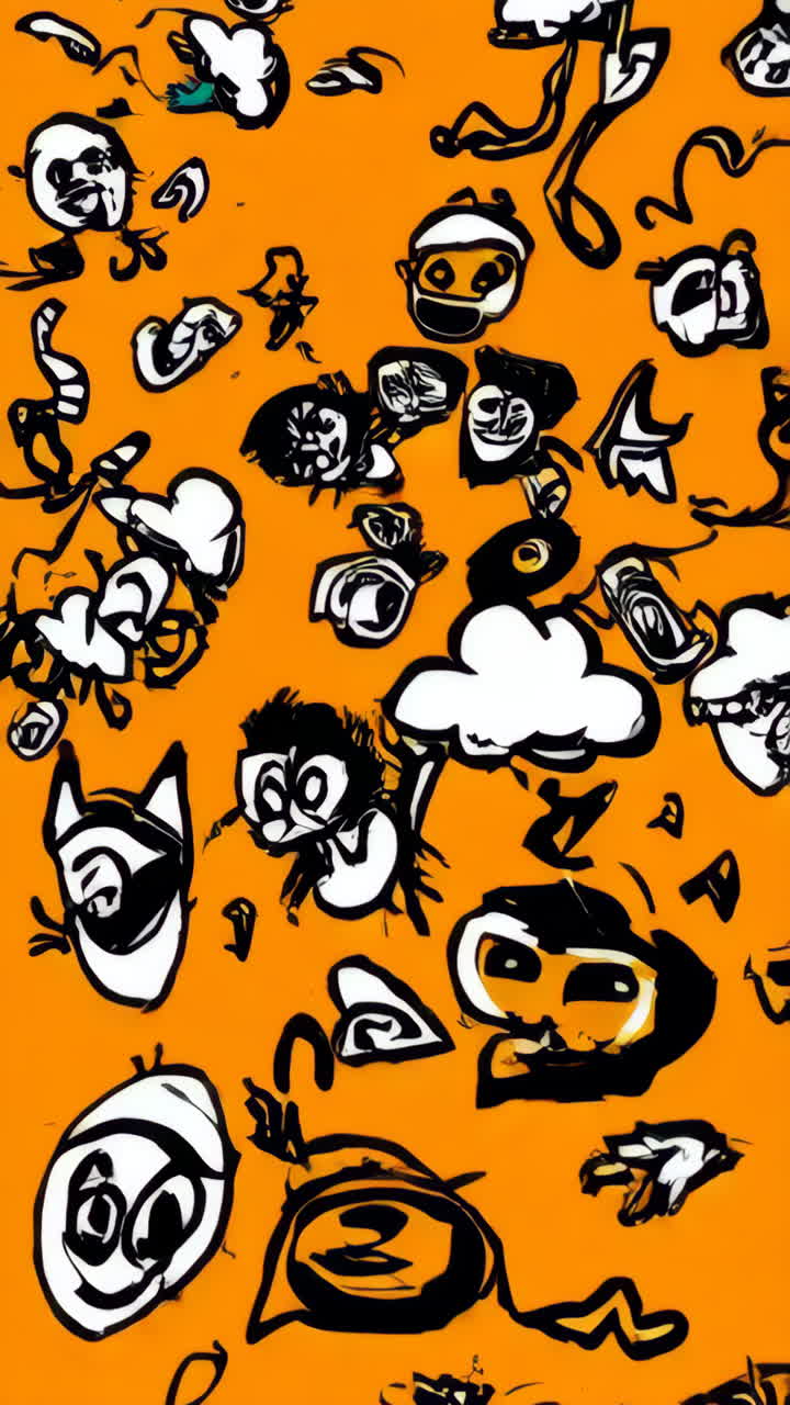 Abstract Cartoon Doodle Line Art