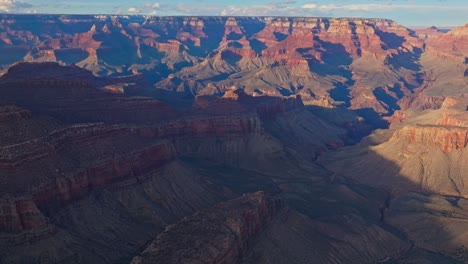 Vista-Panorámica-Del-Gran-Cañón-En-Arizona,-Estados-Unidos---Disparo-De-Drone