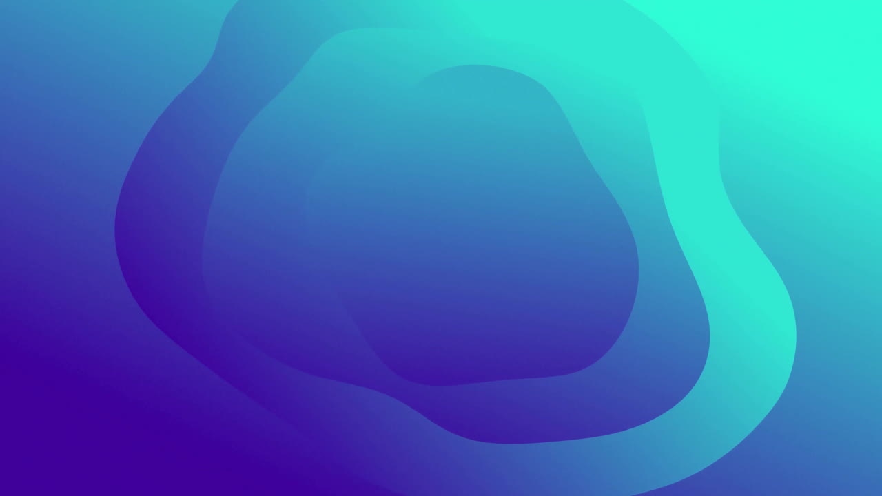 animación de bolso de mano y texto vintage sobre fondo abstracto líquido azul