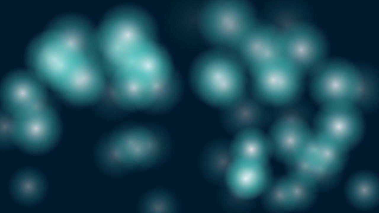 Abstract Motion Background with Floating Teal Bokeh Lights
