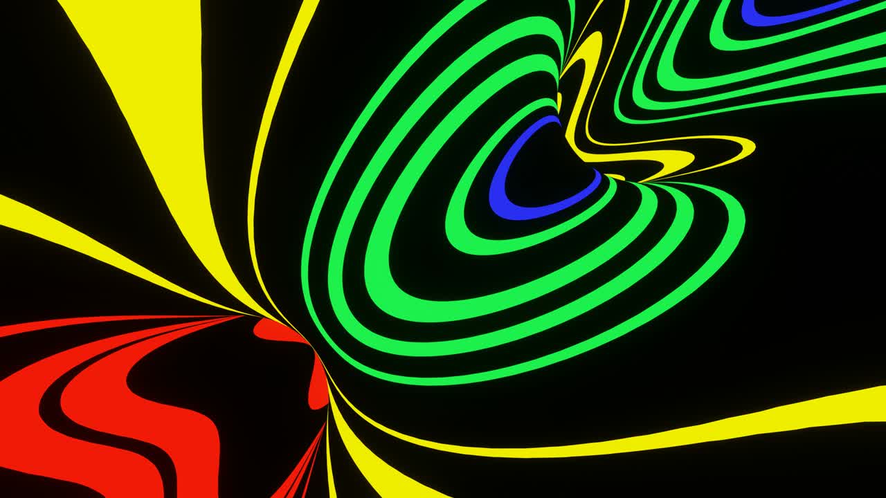 Rotação surreal de túnel em loop VJ