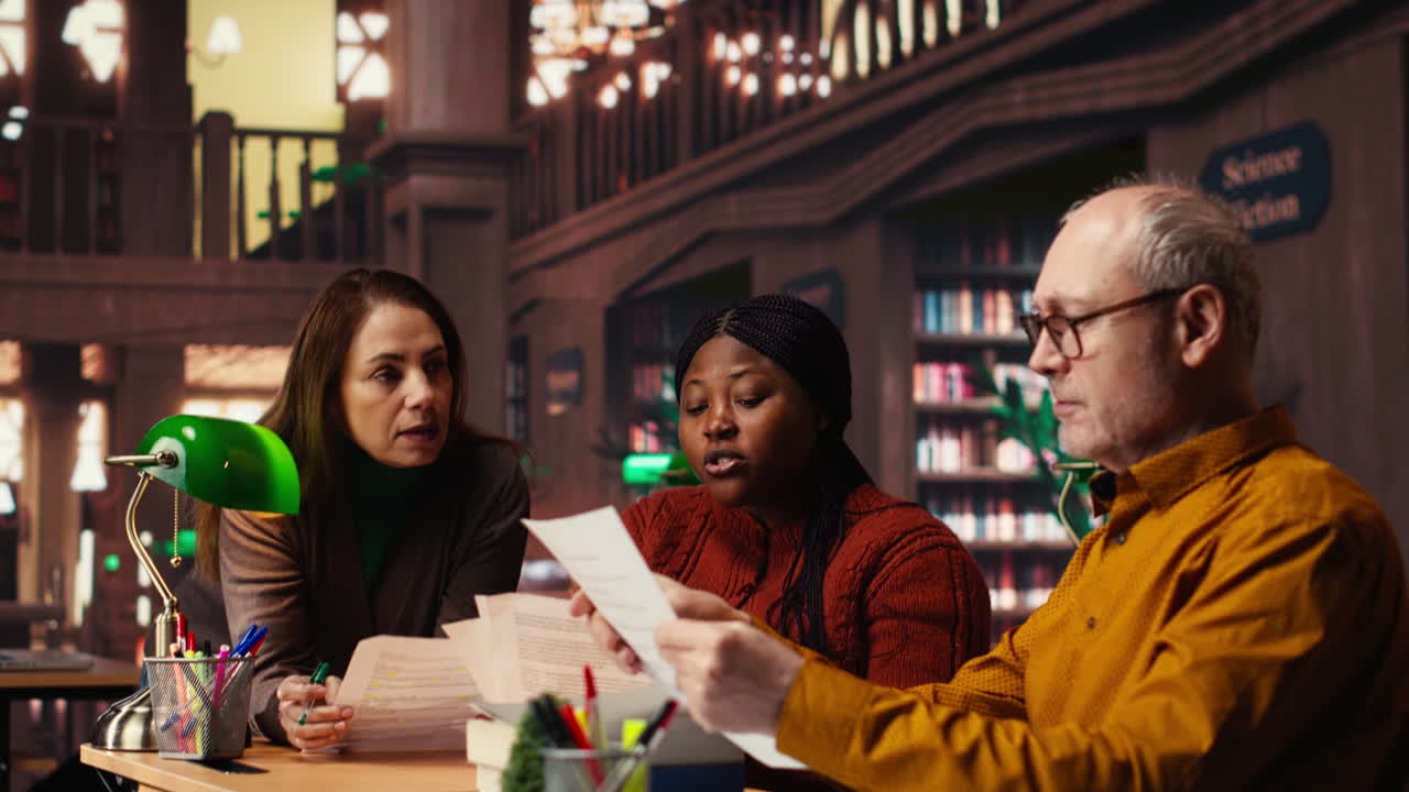 Group Studying in Library
