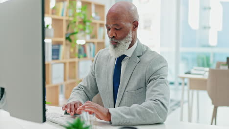 CEO,-computer-and-black-man-executive-typing