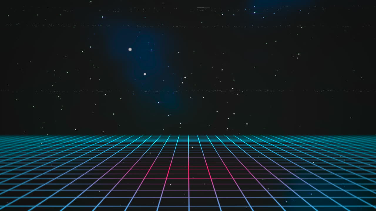 Motion retro blue lines in space with abstract background 6