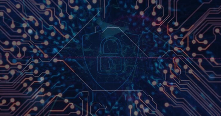 Animazione di elaborazione dati e forme su tunnel digitale
