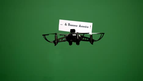 message delivery by drone : season's greetings on a green screen