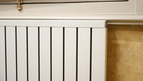 white radiator on a wall