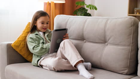 Little girl in the living room