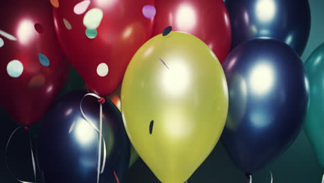 Confetti-falling--in-slow-motion-multicolored-balloon-background---Red-Epic-Dragon