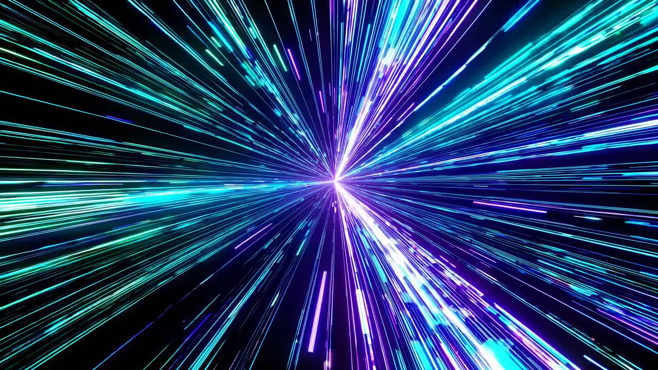 Abstract Neon Light Trails