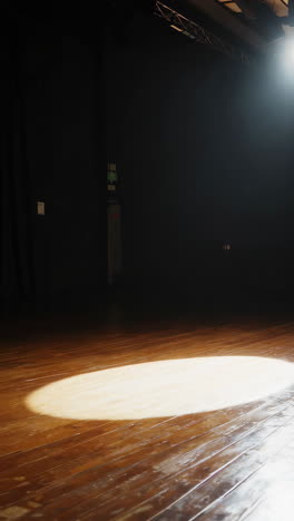 empty stage with spotlight