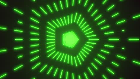 glowing green lines form futuristic circular pattern