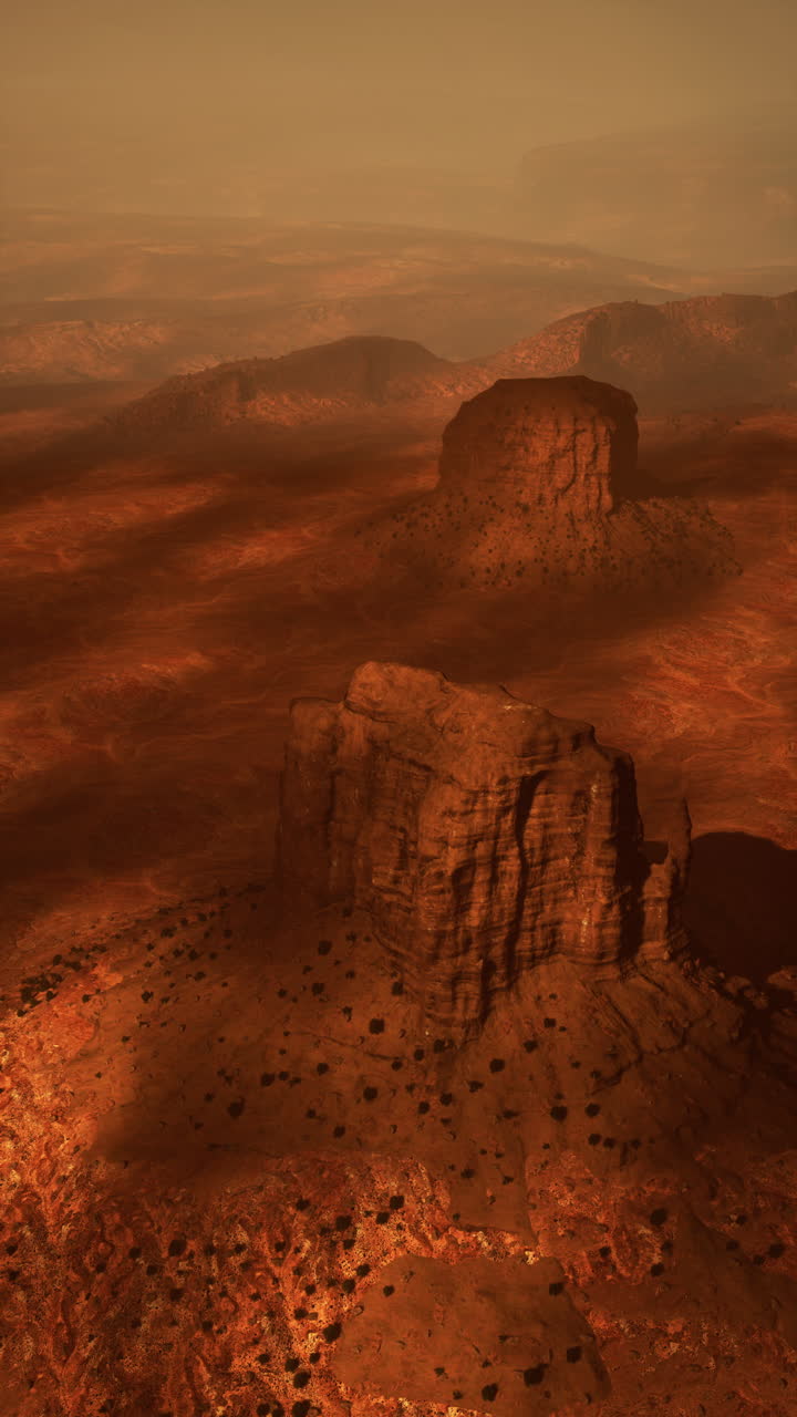 Una vista panoramica di un paesaggio desertico di rocce rosse