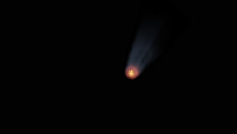 meteorito quemándose en la atmósfera