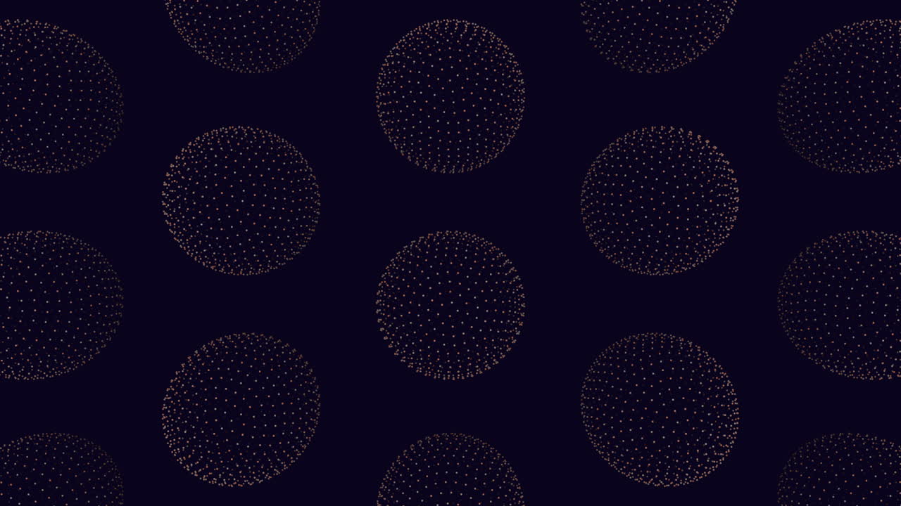 Circular pattern intricate design of small circles on dark background
