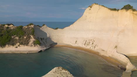 birds eye view of cape drastis in corfu, greece