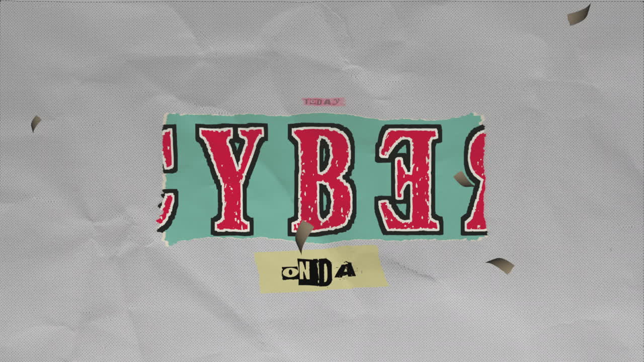 texto de introducción de animación lunes cibernético sobre fondo hipster y grunge