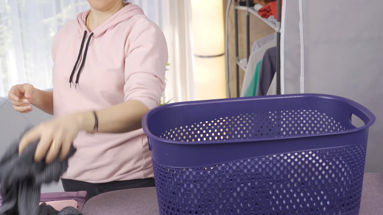 더러운 세탁물.