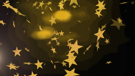 animation of light spots and stars on black background