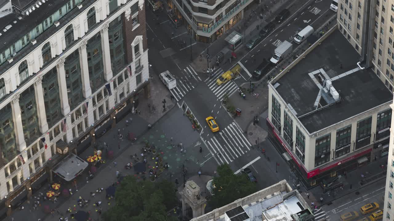 New York City , USA, Timelapse - The New York City midtown crowd motion as seen from above