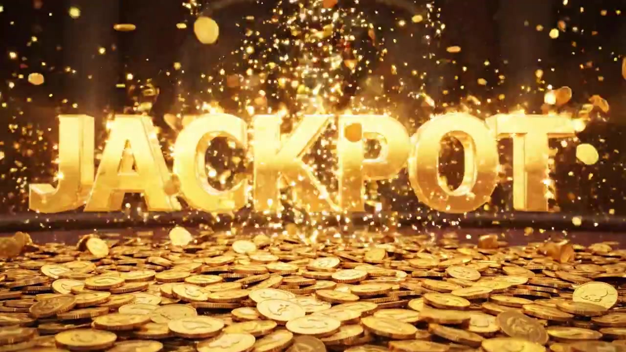 En strålende jackpot-fejring: En blændende eksplosion af guldmønter, der symboliserer sejr og velstand i et spændende spil om chance og held