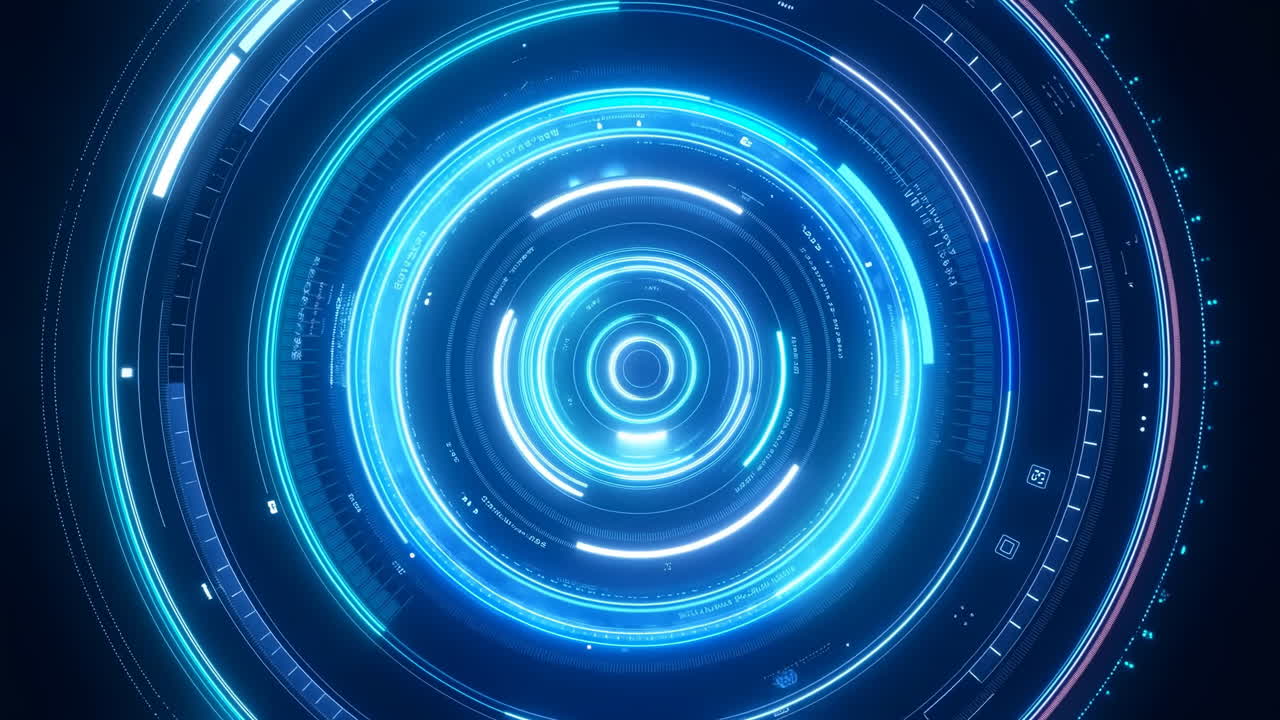 Abstract Glowing Blue Digital Technology Interface