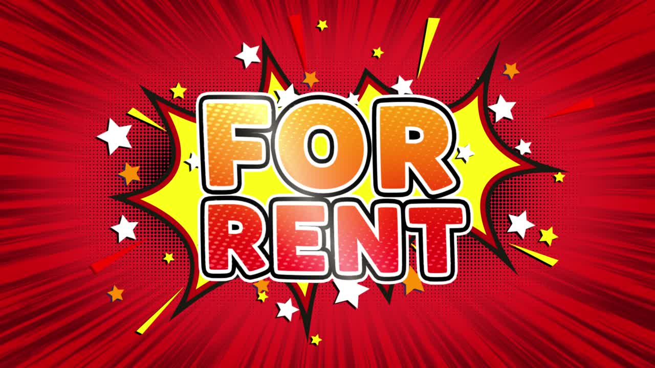 For Rent Comic Book Style Posters