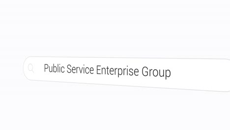escribir el grupo de empresas de servicio público en el motor de búsqueda