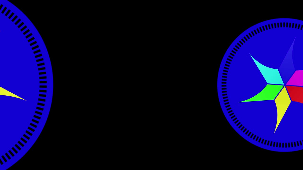 animación de video en un fondo negro mínimo en 4k, en formato de video 16:9