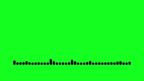 green screen black audio lines motion graphics equalizer. chroma key color and audio wave frequency spectrum. concept of sound record ,music, radio and voice speech podcast .new background in 4k.