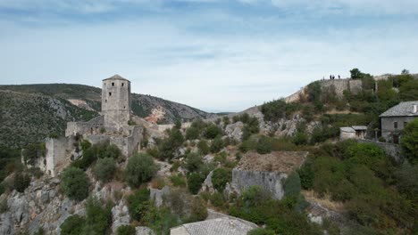 ancient castle built on the hillside