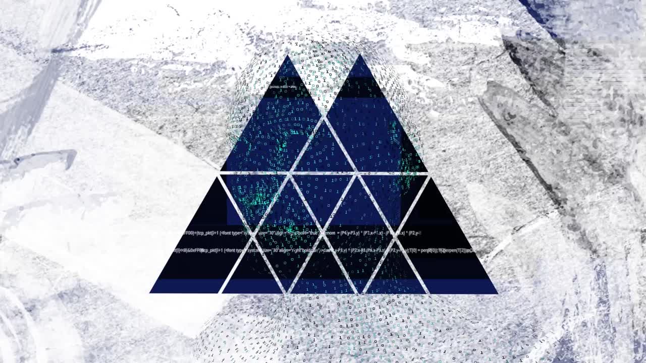 삼각형에 대한 데이터 처리의 애니메이션