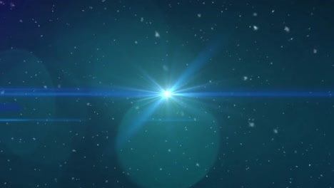 manchas brillantes verdes de luz y destello de la lente contra un fondo negro