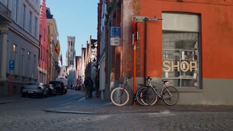 a sunny day in bruges, belgium
