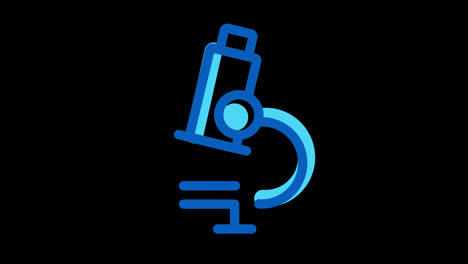 Microscope-icon-loop-Animation-video-transparent-background-with-alpha-channel