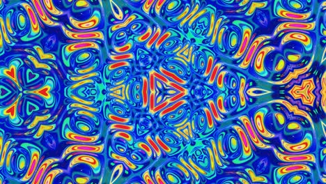 patrón simétrico iridescente líquido como el caleidoscopio con ondas. 3d elegante bucle abstracto bg, estructura ondulada de vidrio líquido brillante con hermosos colores de gradiente. 4k