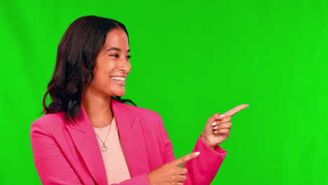 Business-woman,-green-screen