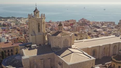 aerial metropolitan cathedral basilica of tarragona