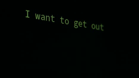 una declaración de inteligencia artificial a través del chat de la pantalla de la computadora