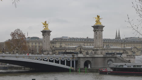 moody elegance: alexander iii bridge on a cloudy day