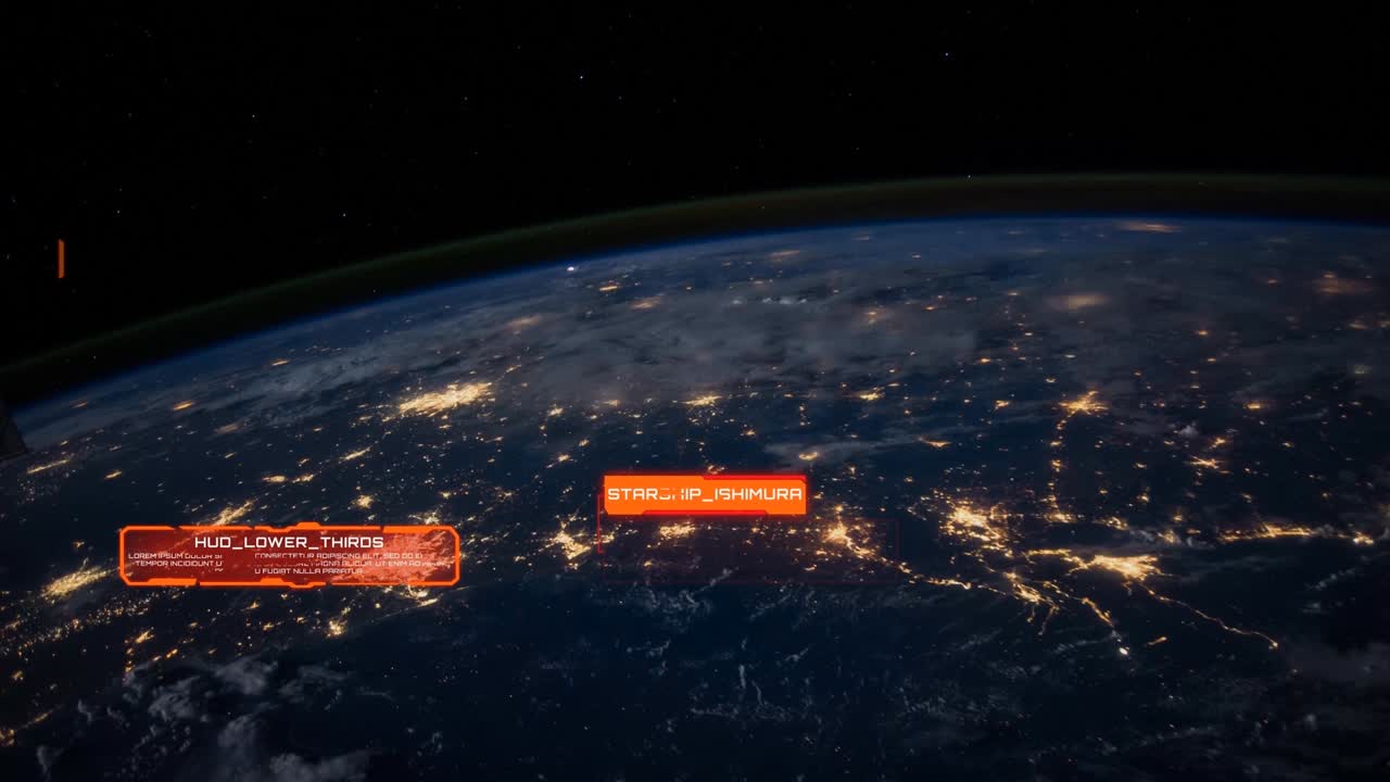 Earth at Night from Space with Starship Identifier