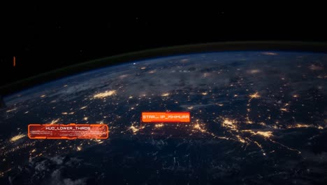 earth at night from space with starship identifier