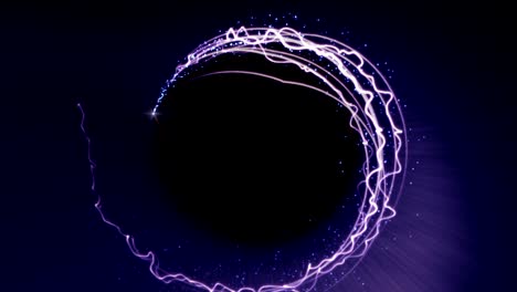 magical particles ring abstract background, animation, rendering, loop