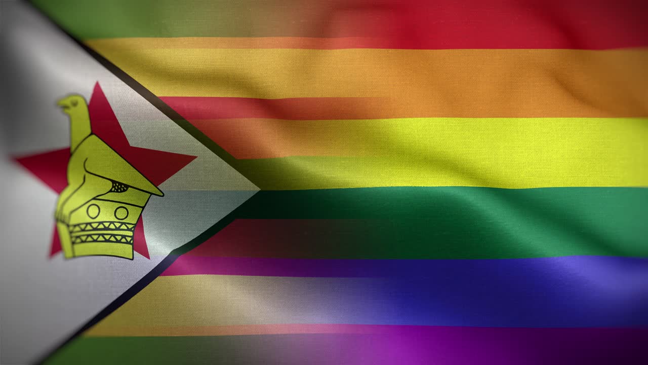 la bandera de zimbabue es un bucle de fondo 4k