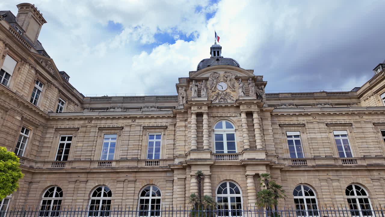 Front view of the Luxembourg Palace Royal residence, Paris, France