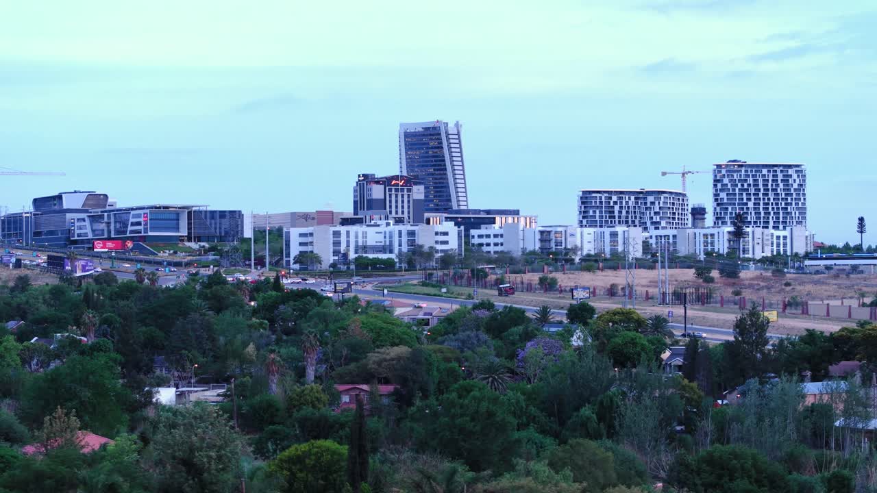 Modern urban landscape with Mall of Africa and residential areas in Midrand, South Africa