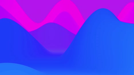 paisaje fantásticamente colorido. 4k abstracto en bucle fondo fantástico, gradiente líquido de pintura con brillo interno forma colinas o picos que cambian suavemente en el ciclo. colores púrpura azul