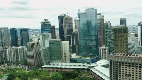 view from twin towers menara petronas kuala lumpur malaysia