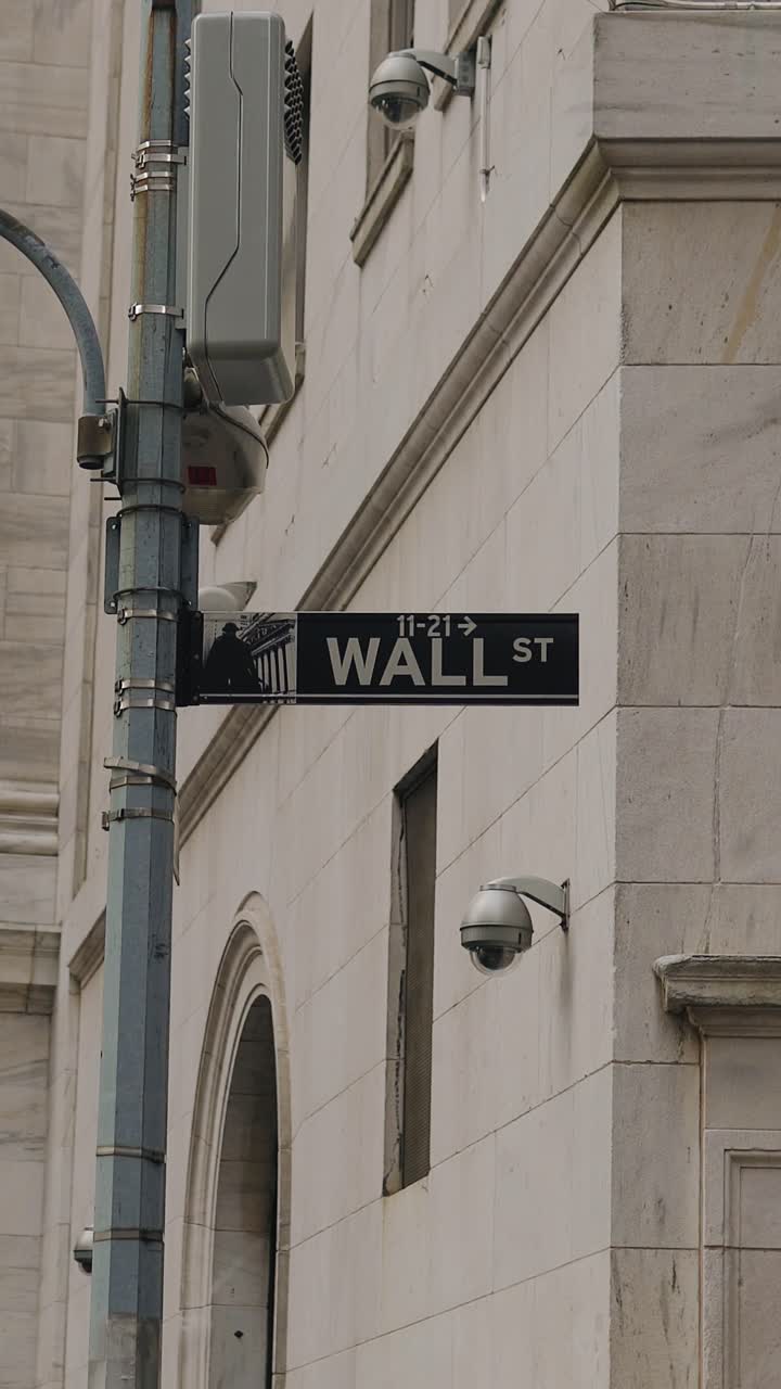 Wall Street-skilt i New York City.